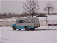 busje in sneeuw
